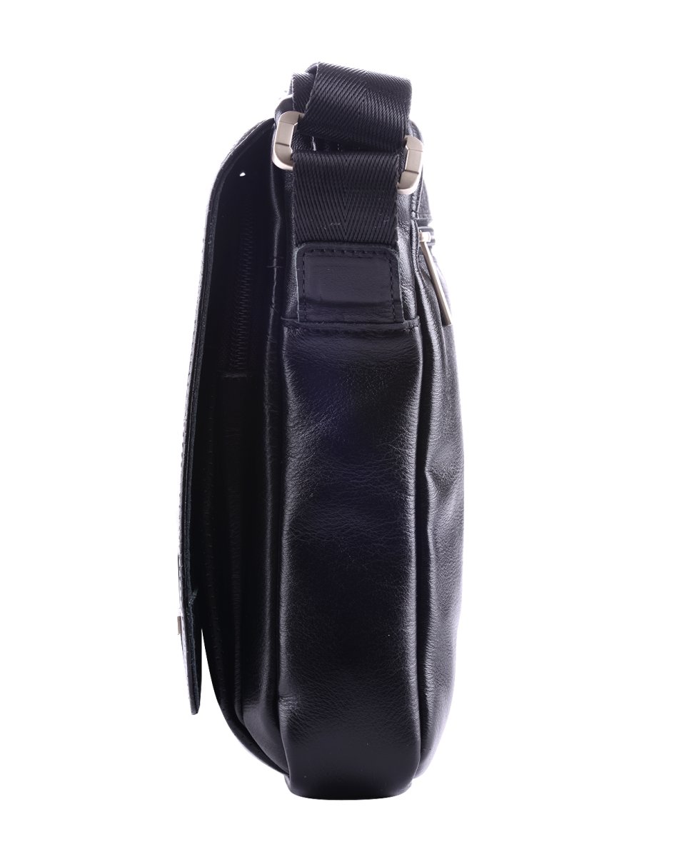 48213 Сумка ROGER SPORT кожа перфорированная черный (Черный/19*22*4/натуральная кожа/R.Blake)