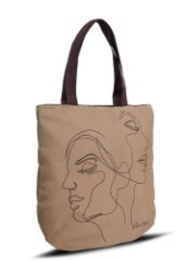 1-112 Сумка молодёжная (Двое/бежевый 212) (Бежевый/43*39*8/текстиль/ANTAN)