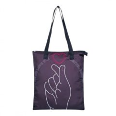 SH-20 Сумка-Шоппер ACROSS  (черный/38*43*1/полиэстер/Across)