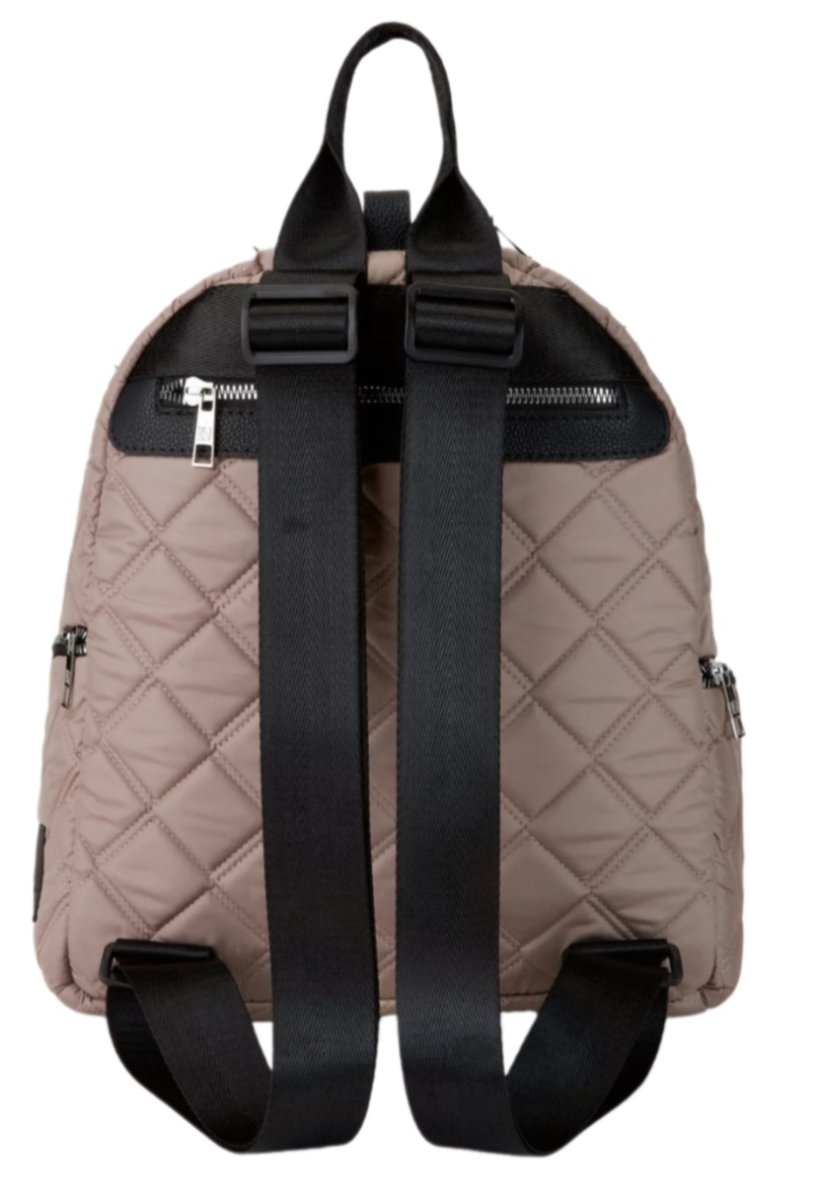 709-3160604 Рюкзак бежевый темный+ромбы малые+карабин (Dewspo) (бежевый тёмный/29*37*16/текстиль/KATY NIKOLAEVA)