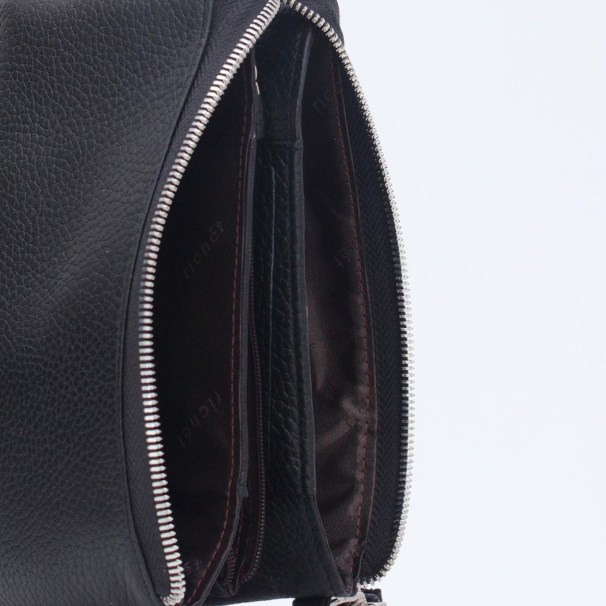 Ri-047P Портмоне Черный (Черный/19*9*1,5/натуральная кожа/Richet)