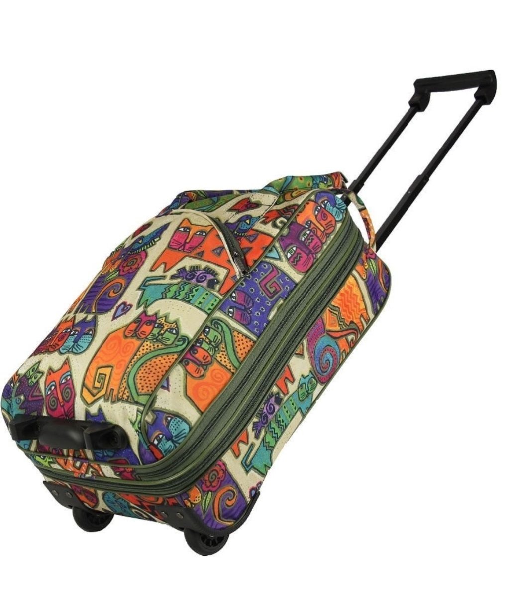 М-7318 Сумка на колесах кошки бежевый (Бежевый/47*29*22/полиэстер/NTL Continent)