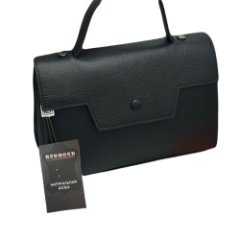 966К Сумка женская натуральная кожа (black) (черный/22*14*8/натуральная кожа/Redmond)