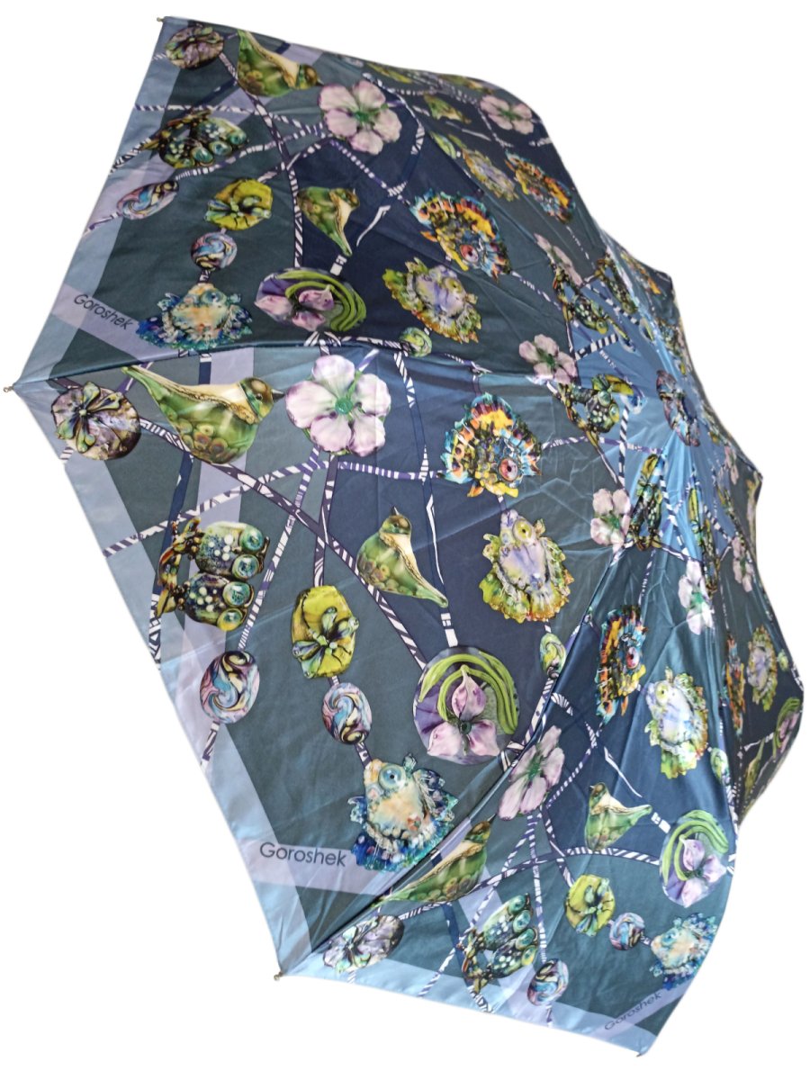 637294 Зонт женский 3 сл.,полный автомат,сатин,облег.ручка пласт. прямая (Мультиколор/8-55/сатин/Goroshek)