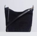 3198LNC Сумка женская замша (Черный) (Черный/20*23*8/натуральная замша/кожа/Richet)