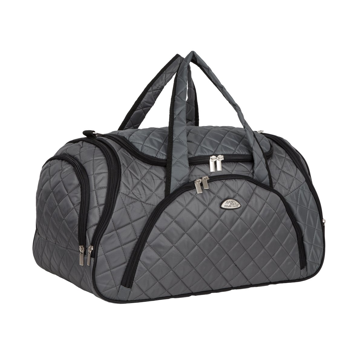 П7091 (серый) сумка с 2-я карманами дорожная стежка Модерн (Серый/54*30*35/полиэстер/1,02 кг/57 литров/Polar)