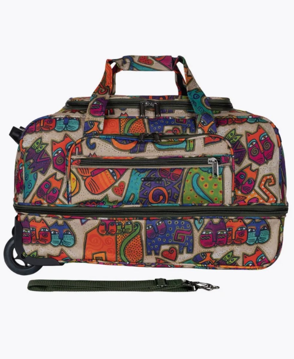 М-5901 Сумка на колесах дизайн кошки бежевый (бежевый/56*35*33/полиэстер/NTL Continent)