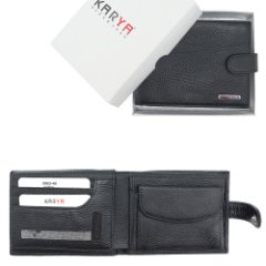 0983-45 Портмоне натуральная кожа (KARYA) (Черный/13*10*1,5/натуральная кожа/KARYA)