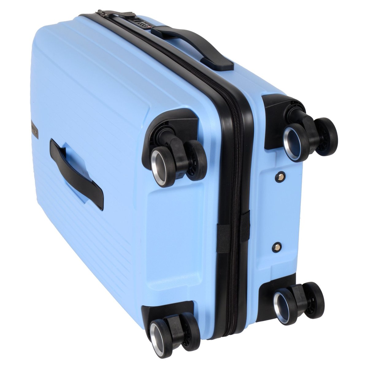 РР829 (3-ой) Blue (20) пластик PP (полипропилен)  чемодан малый (голубой/33*55*23/полипропилен/S/3,0 кг/36 литров/Polar)