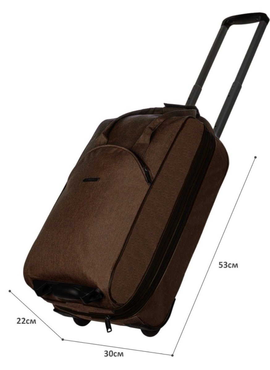 М-7321 Сумка на колёсах катионик коричневый (Коричневый/53*30*21/полиэстер)