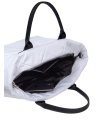 711-31403 Сумка спортивная/шоппер белый+ромбы большие+ремень (Dewspo) (Белый)
