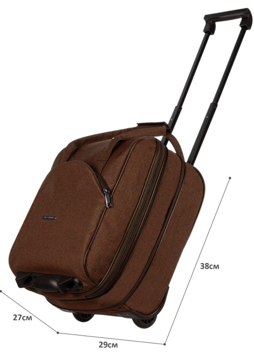 М-7314 Сумка на колесах катионик коричневый (Коричневый/38*29*22/полиэстер)