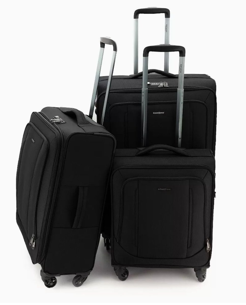 28A-001-424 Чемодан 4-х колесный (Черный/43*67*26,5/31/полиэстер/M/3,0 кг/76 литров/Eberhart)