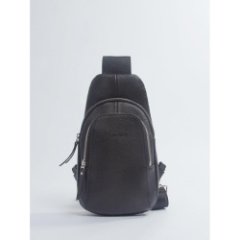 2411LN Сумка-рюкзак на одной лямке Черный (черный/16*32*5/натуральная кожа/Richet)