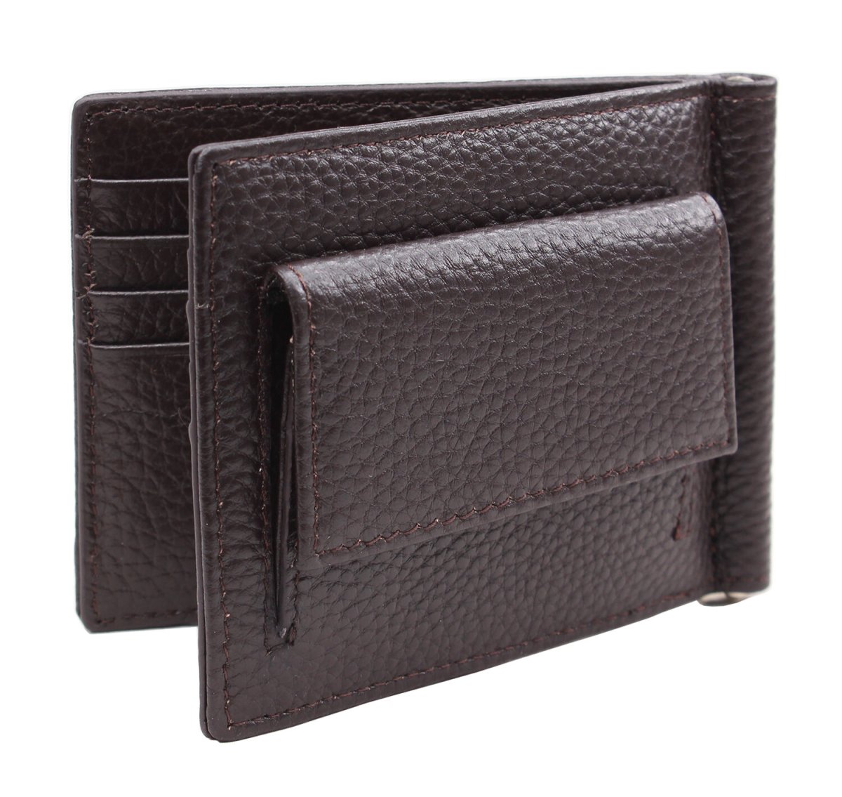 33007-5002D Brown Зажим для денег Malgrado (коричневый/11*8*0,8/натуральная кожа/Malgrado)