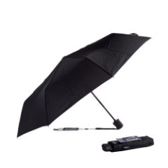 737490 Зонт мужской 3 слож, полный автомат,пласт.прям (Черный/эпонж/Goroshek)