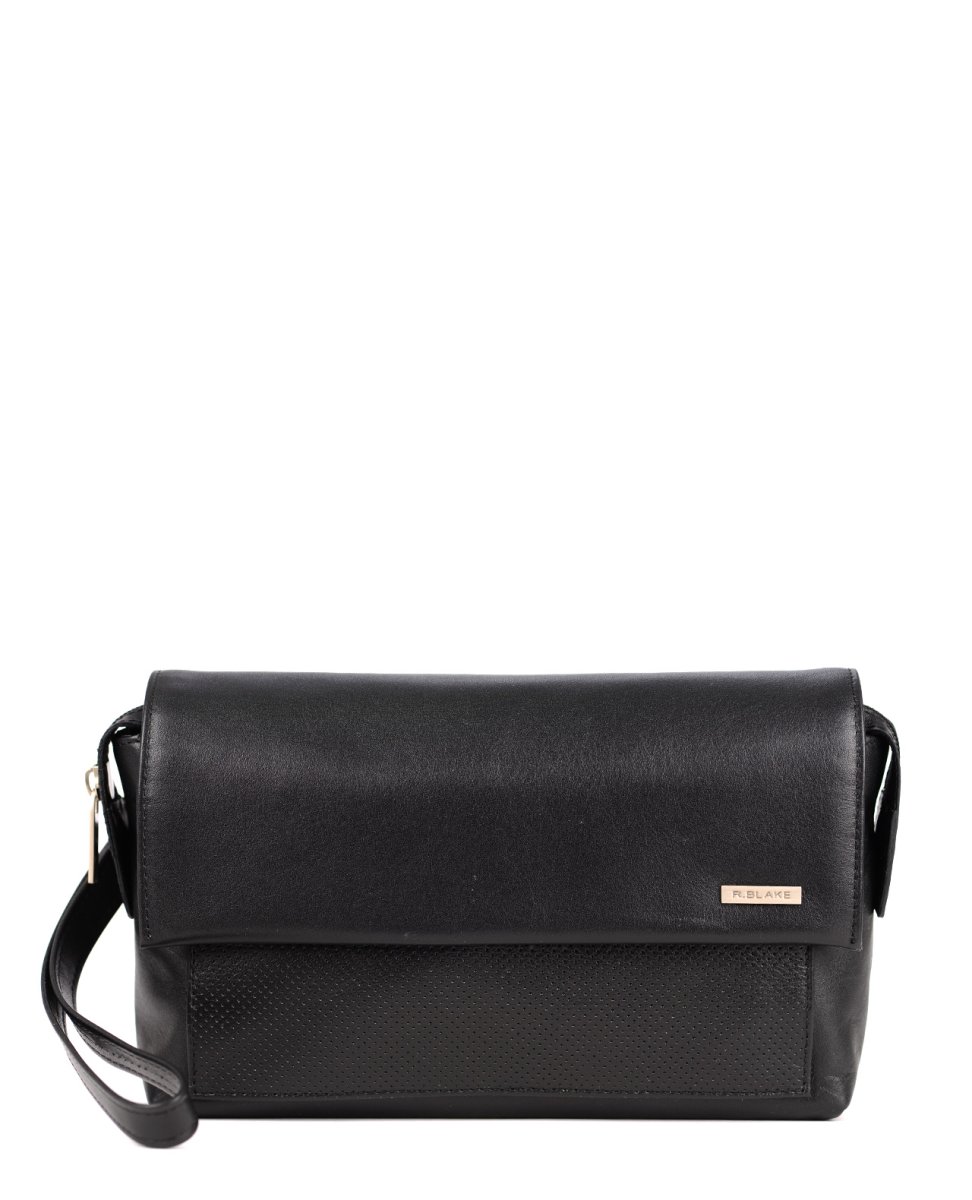 53130 Сумка-клатч LEWIS SPORT кожа перфорированная черный (Черный/22*13*5/натуральная кожа/R.Blake)