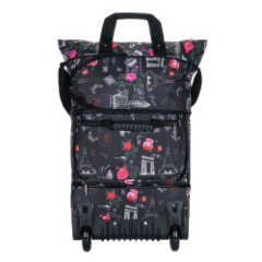 М-40-2 Сумка на колесах дизайн париж (фиолетовый/34*58*17/текстиль/NTL Continent)