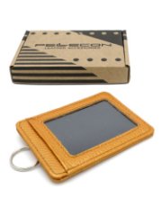 102-717-15 Чехол д/пропуска (Пеллекон) (жёлтый/10,8*7,8/натуральная кожа/PELLECON)