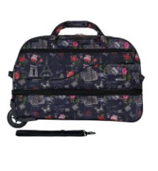 М-77 Сумка на колесах дизайн париж (Фиолетовый/56*37*31/полиэстер)