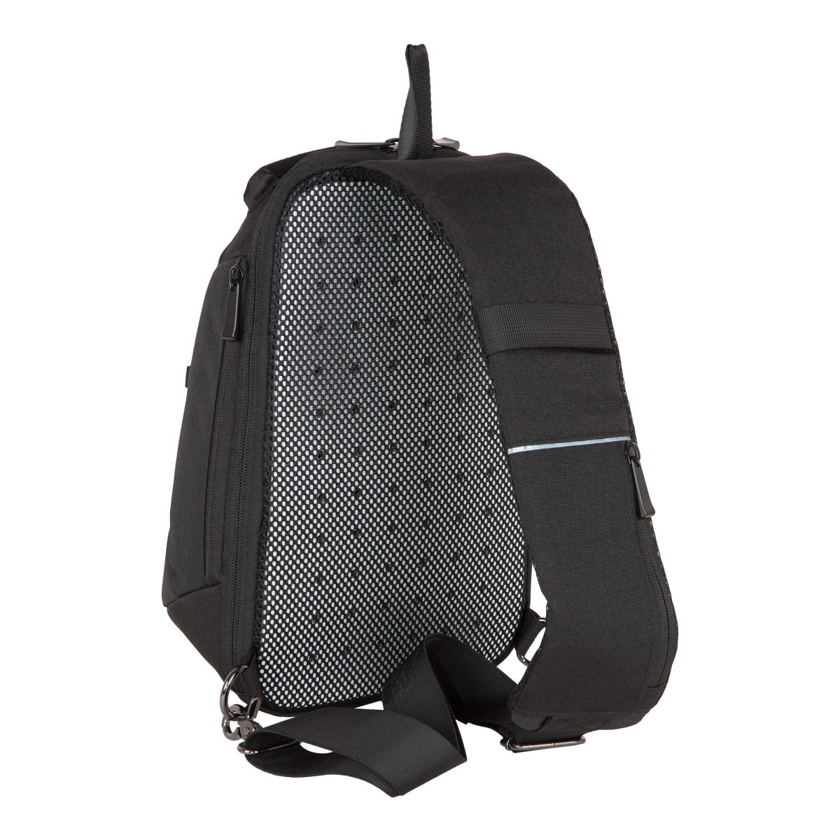 П0074-06 (Grey) Рюкзак на одной лямке текстиль (серый/22*32*11/полиэстер/0,5 кг/7,8 литров/Polar)