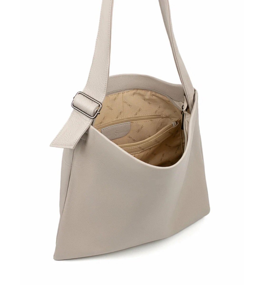 112К Сумка женская натуральная кожа (milk) (Бежевый/37*39*2/натуральная кожа/Redmond)