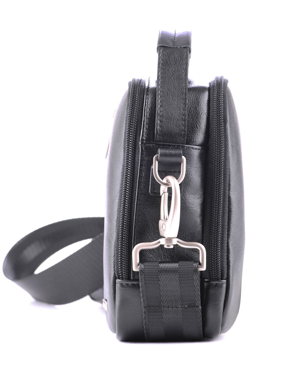 52150 Сумка BENJAMIN SPORT кожа перфорированная черный (Черный/14*17*8/натуральная кожа/R.Blake)