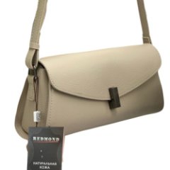 4157К Сумка женская натуральная кожа (milk) (бежевый/27*13*7/натуральная кожа/Redmond)