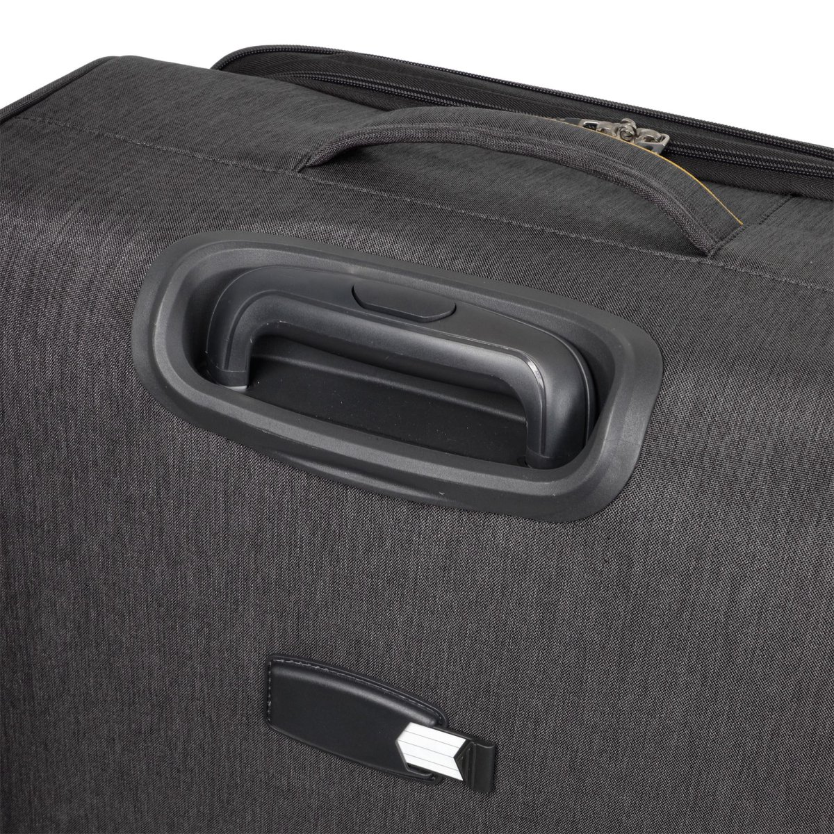 Р1919 (3-ой) D.Grey (24) темно-серый чемодан средний тканевый облегченный (серый тёмный/40,5*65,5*27(+5)/полиэстер/M/3,1 кг/64 литра/Polar)