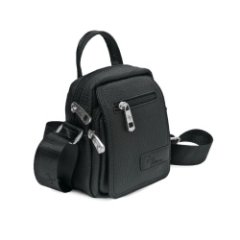 102-801-1 Сумка мужская кожа (Пеллекон) (черный/12,5*16*5/натуральная кожа/PELLECON)