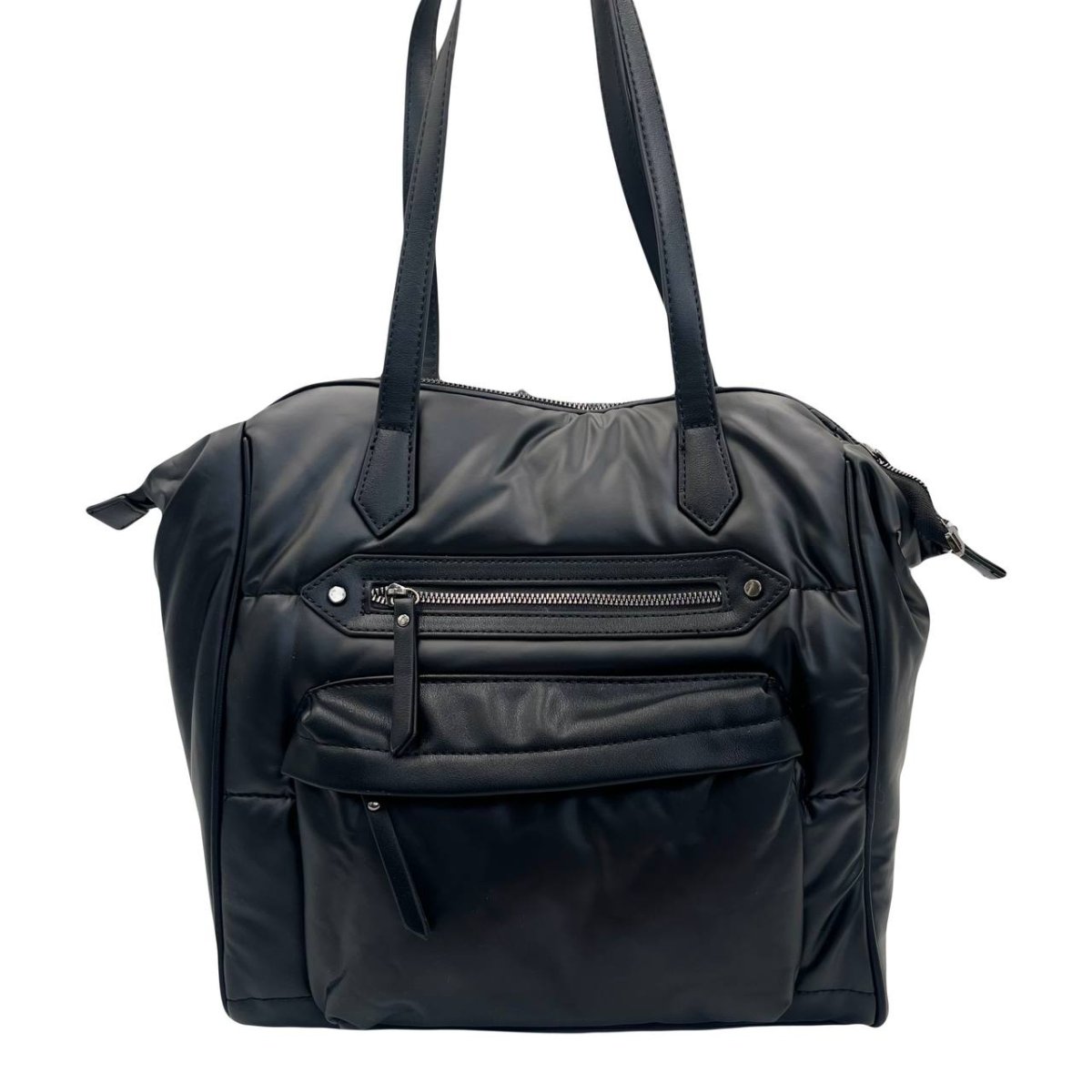 HL 41-183113 Сумка женская нейлон/экокожа (чёрный) (Черный/31*31*9/нейлон/экокожа/Hogerland)