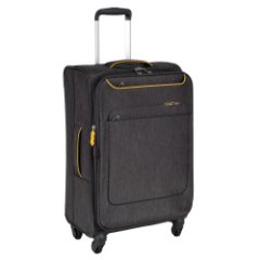 Р1919 (3-ой) D.Grey (24) темно-серый чемодан средний тканевый облегченный (серый тёмный/40,5*65,5*27(+5)/полиэстер/M/3,1 кг/64 литра/Polar)