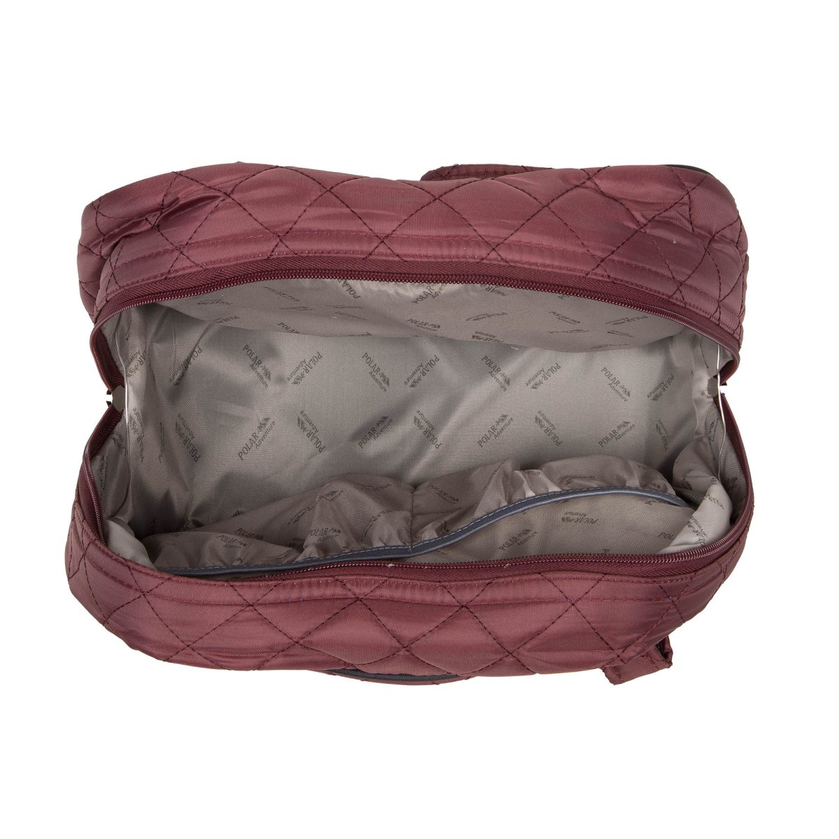 П7101-14 (бордо) Бьюти-Кейс из стежки (Бордовый/33*30*18/полиэстер)