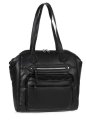 HL 41-183113 Сумка женская нейлон/экокожа (чёрный) (Черный/31*31*9/нейлон/экокожа/Hogerland)