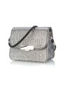 3687 Сумка женская серебро/черный (Серебро/17*13*8,5/Экокожа)