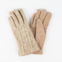 142322L-13529-12 Перчатки женские Russian Look, бежевый (м) (Бежевый/80% шерсть, 20% нейлон/Russian Look)
