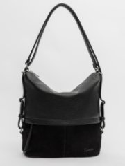 1483 99 01/860 01 Сумка женская экокожа/замша (черный) (черный/27*27*13/экокожа/натуральная замша/S.Lavia)