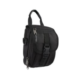 П3120 Сумка молодежная верт.большая текстиль (черный/13*16*4/полиэстер/0,25 кг/Polar)