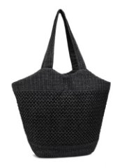 116-019-61 Сумка пляжная (чёрный) (черный/30*35*16/целлюлоза/Hogerland)