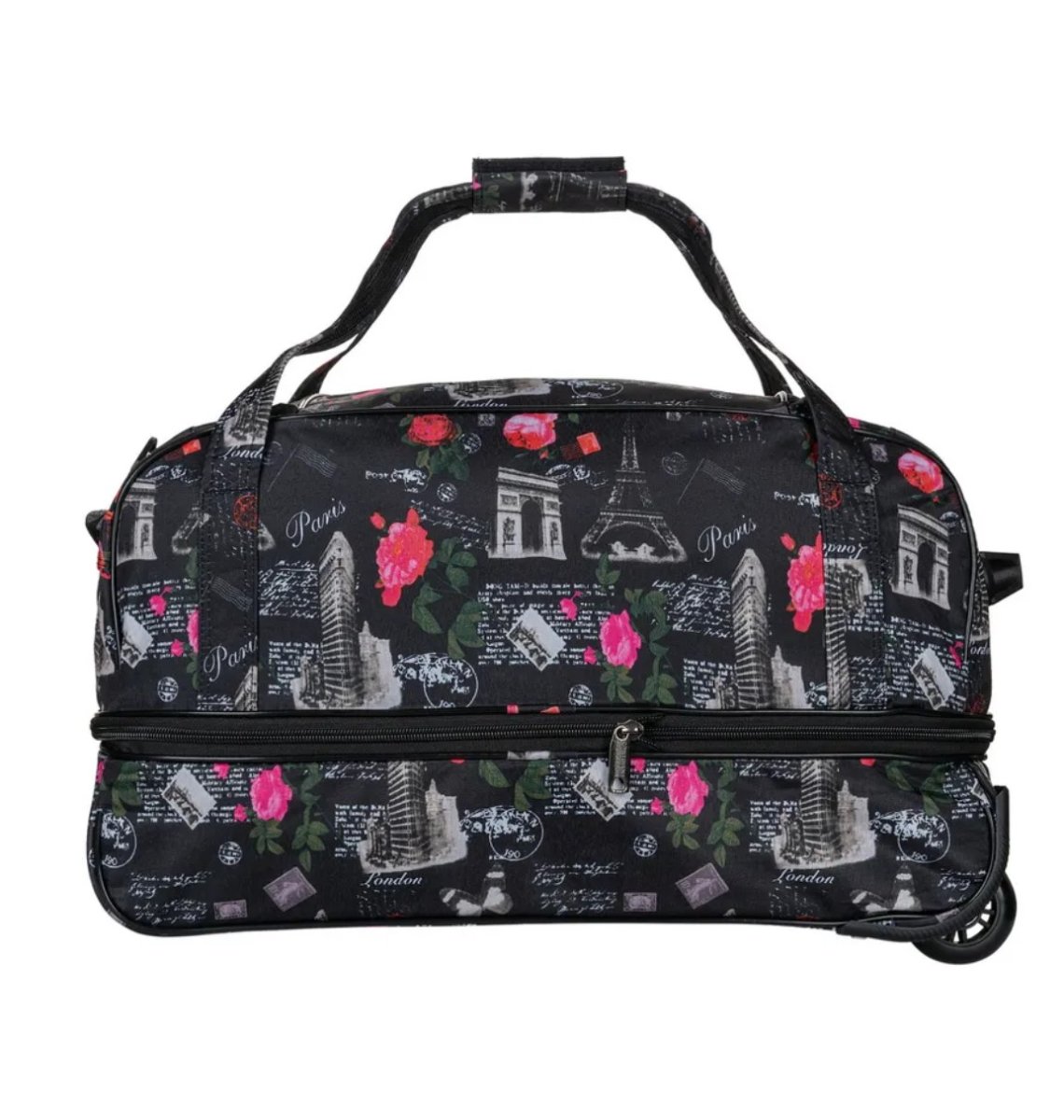 М-198-1 Сумка на колесах дизайн париж (фиолетовый/54*32*32/катионик/NTL Continent)