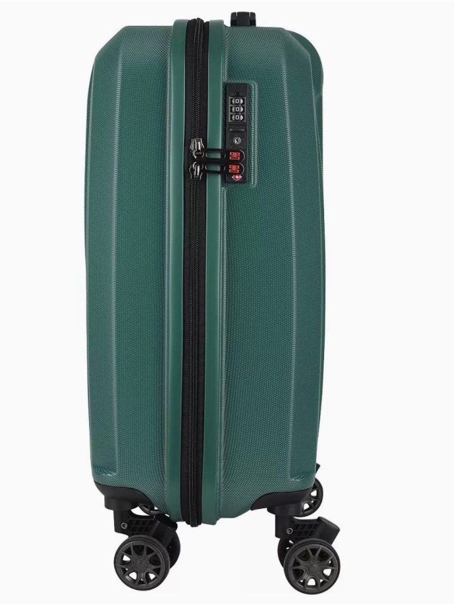 04D-014-420 Чемодан 4-х колесный (Зелёный/36*55*25/поликарбонат/S/2,7 кг/41 литр)