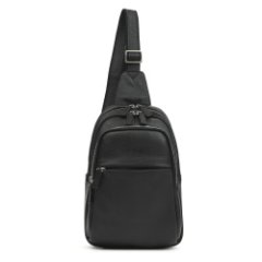 L17223-2 FABRETTI Сумка-слинг мужская натуральная кожа (чёрный/20*30*6/натуральная кожа/FABRETTI)