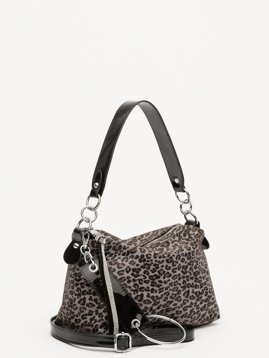 669 52/01 Сумка женская текстиль (серо-коричневый) (серо-коричневый/32*21*12/текстиль/S.Lavia)