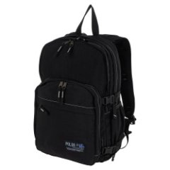 П901-05 (черный) Рюкзак жесткая спина текстиль (Черный/28*42*12/полиэстер/0,75 кг/14 литров/Polar)