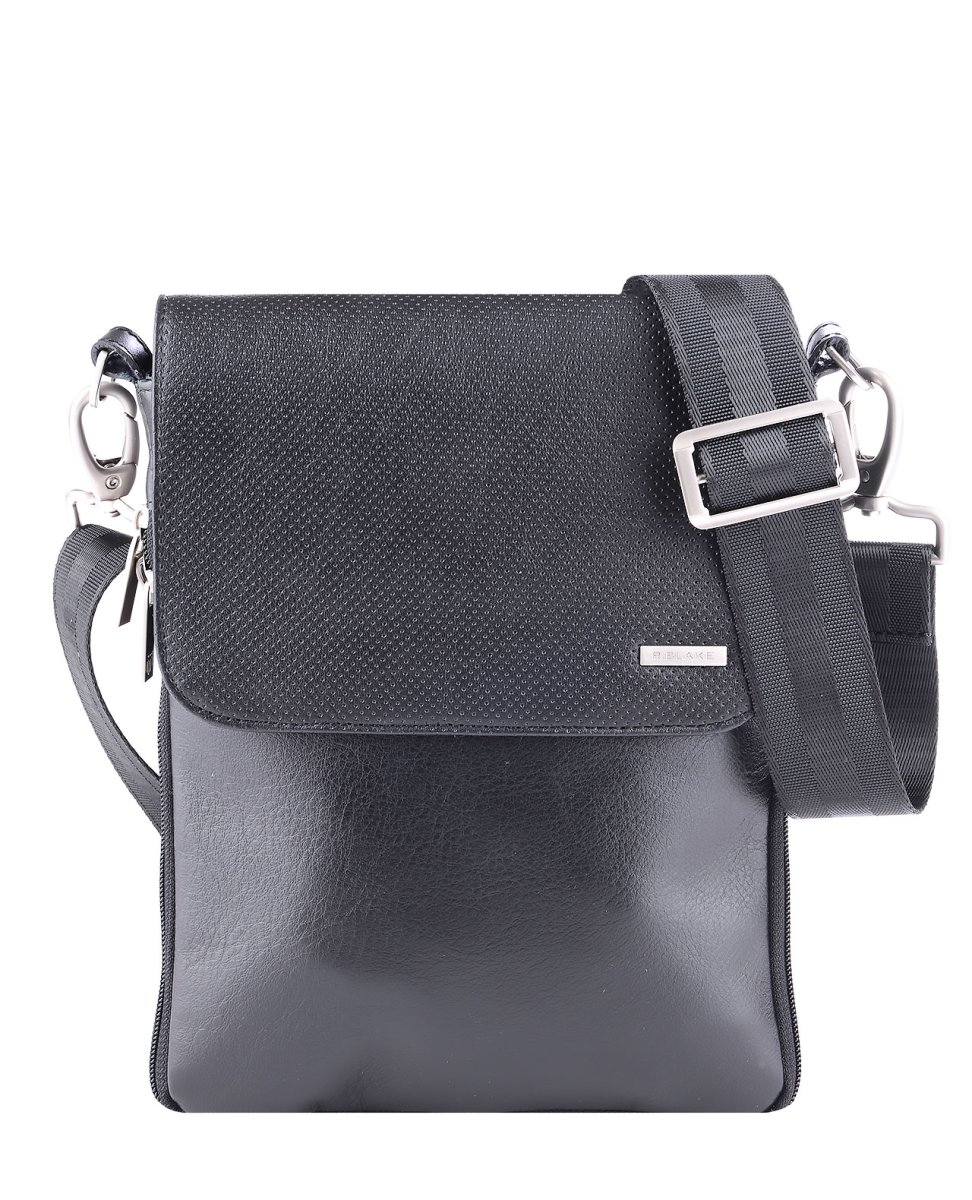 51689 Сумка MORRIS SPORT кожа перфорированная черный (Черный/20*23*2,5/натуральная кожа/R.Blake)