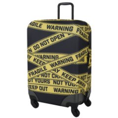 EBH690-M Чехол для чемоданов Warning Tape (чёрный/жёлтый/M/полиэстер/Eberhart)