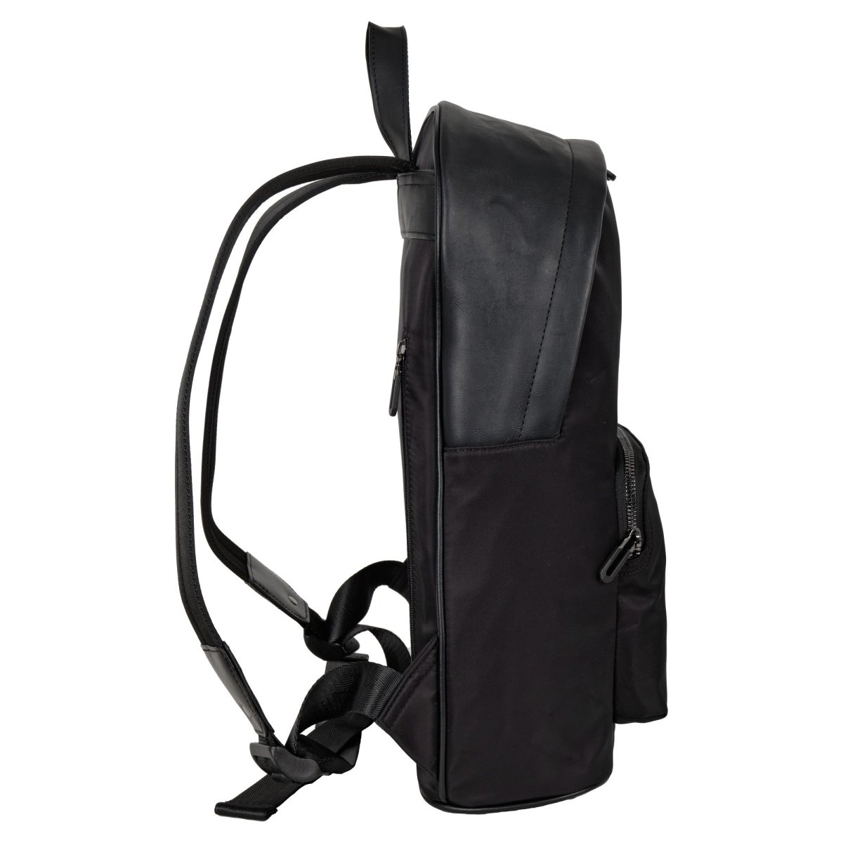 Г-615 (Black) черный рюкзак (Черный/полиэстер/экокожа/Polar)