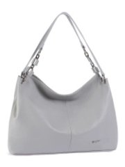 HL 18-305114 Сумка женская натуральная кожа (светло-серый) (серый светлый/35*28*11/натуральная кожа/Hogerland)