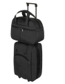 М-7318Б Сумка на колесах с бьютиком катионик чёрный (Черный/катионик/NTL Continent)