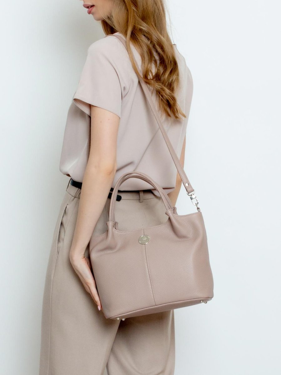 2421LN Сумка женская Пудра (Розовый светлый/30*20*12/натуральная кожа/Richet)